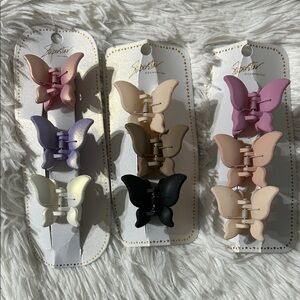 Butterfly Hair Clips - Pastel and Neutral Set